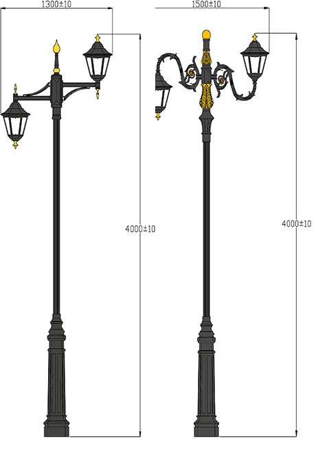 aluminum decorative post light