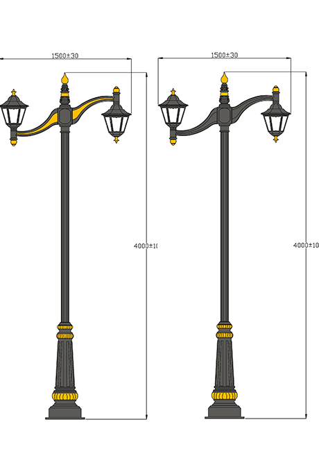 aluminum decorative post light