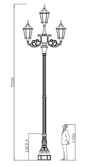 aluminum decorative post light